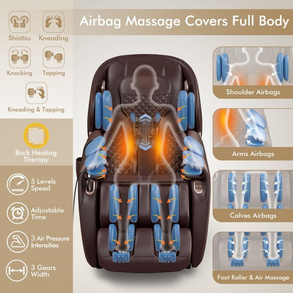 Relaxe Zero-Gravity Shiatsu Massage Chair With Heating (SL-Track) (UK)
